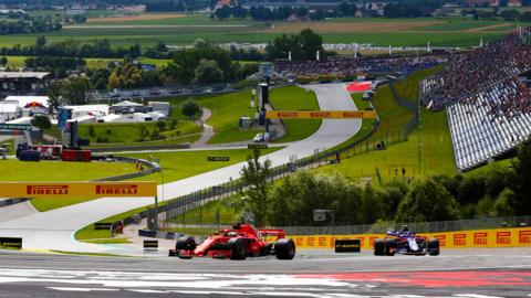 Sebastian Vettel in action at the Red Bull Ring