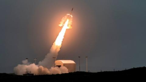 Missile firing at the Hebrides Range