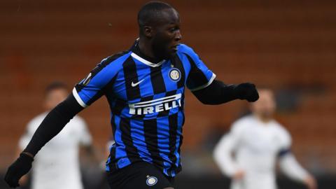 Romelu Lukaku scores for Inter Milan