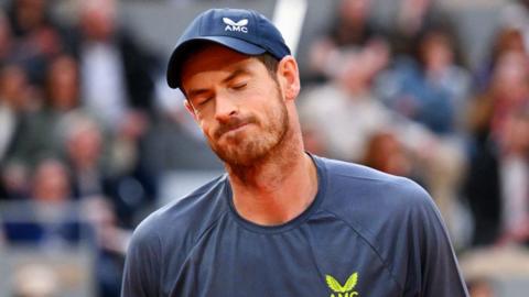 Andy Murray looks dejected