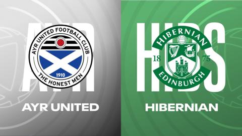 Ayr United and Hibernian badges