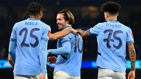 Jack Grealish ends long goal drought as Man City hammer Salford