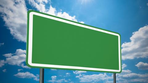 A generic image of a blank street sign.