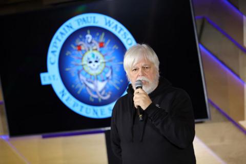 Paul Watson speaks onstage during the The Invisible War In Our Oceans discussion in West Hollywood last year 