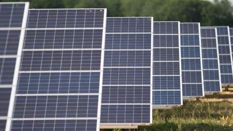 generic image of a field filled with solar panels
