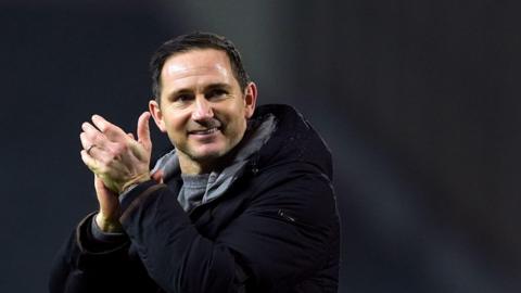 Coventry City boss Frank Lampard applauds the fans