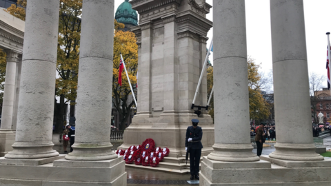 Wreaths at Belfast City Hall