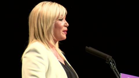 Mrs O'Neill was making her first speech to an ard fheis (conference) since becoming party vice-president.