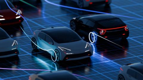 An illustration of future cars 
