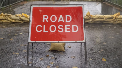 Road closure flood