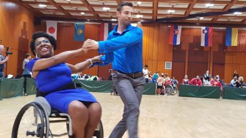 Goz and Lloyd competing in the Netherlands