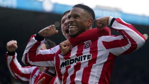 Tyrese Campbell of Sheffield United celebrates