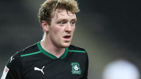 Luke Jephcott in action for Plymouth