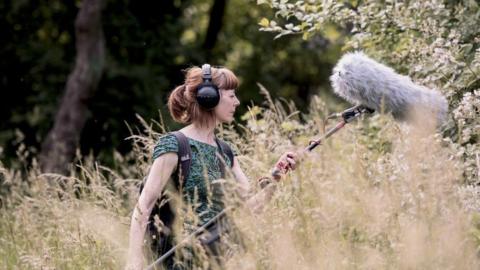 Fiona recording insects