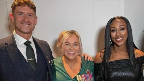 Alex Lowe, Hayley Lawrence and Alexandra Burke