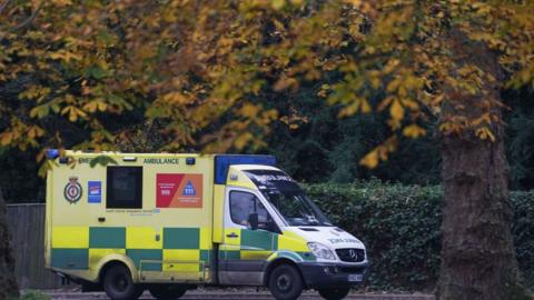 An ambulance from the South Central Ambulance Service