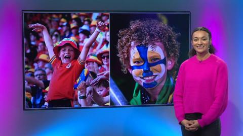 Nina on the Newsround set
