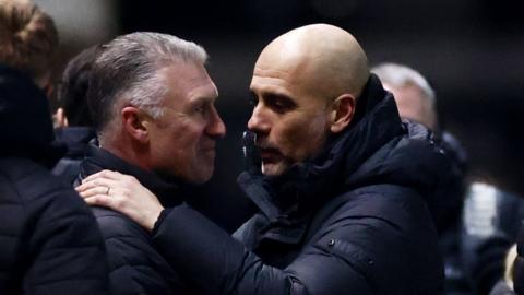 Nigel Pearson and Pep Guardiola