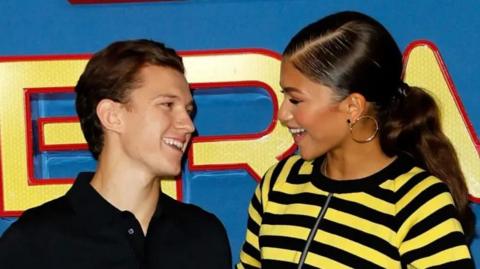 Tom and Zendaya at their first press tour together
