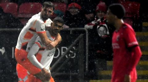Ashley Fletcher equalises for Blackpool