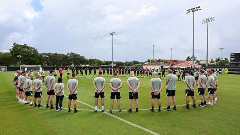 Chelsea training session, minutes silence 