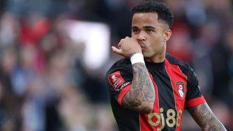 Kluivert in action for Bournemouth 
