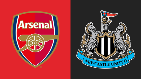 Arsenal and Newcastle United club badges