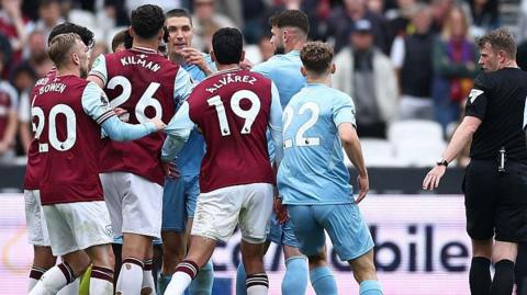 West Ham and Forest players