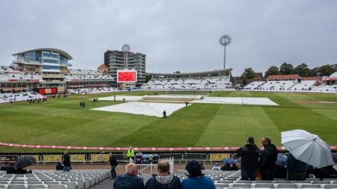 Covers on at Trent Bridge