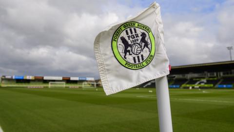 Corner flag at Forest Green's stadium