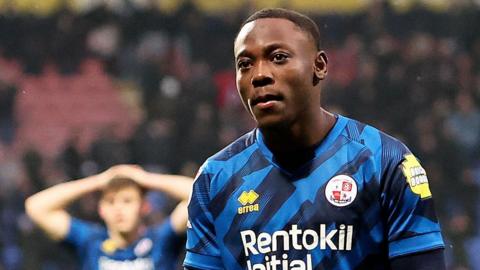 Rushian Hepburn-Murphy scores for Crawley against Bolton Wanderers