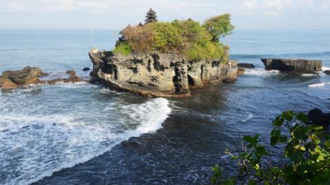 Bali temple in the sea at Tanah Lot