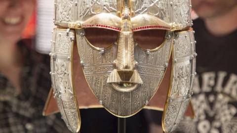 Replica of helmet at Sutton Hoo