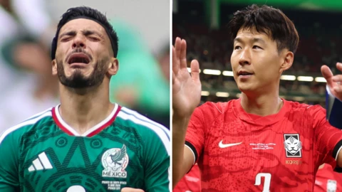 Raul Jimenez and Heung Min Son