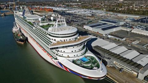 Cruise ship in Southampton port