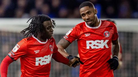 Tyreece Campbell scores for Charlton against Birmingham City