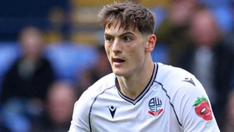 Caleb Taylor in action for Bolton Wanderers