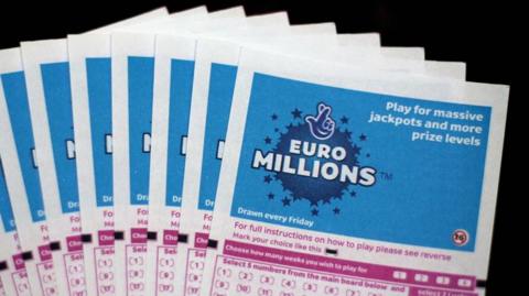 Euro Millions tickets fanned out