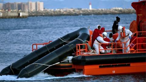 A maritime rescue boat