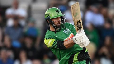 Southern Brave batter James Vince plays a shot