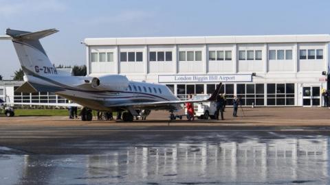 A business Jet at London Biggin Hill