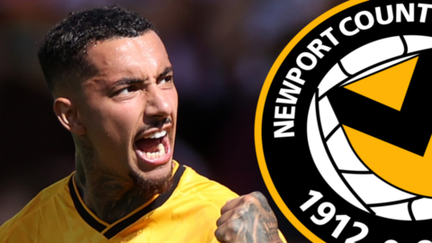 Courtney Baker-Richardson and Newport County badge