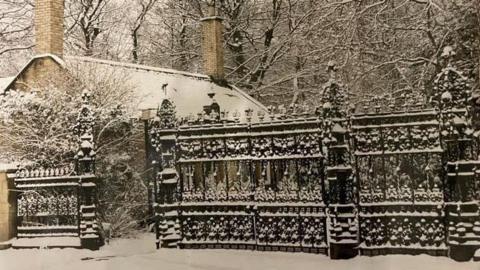 The Hartford Hall gates