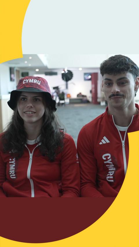 Wales wheelchair basketballers Libi Phillips and Will Bishop