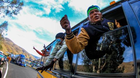 Members of the caravan of Central American migrants arrive in Tijuana, Baja California