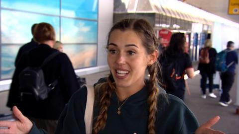 Stranded passenger at Belfast Airport