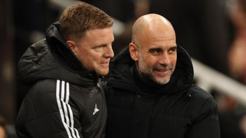 Eddie Howe and Pep Guardiol
