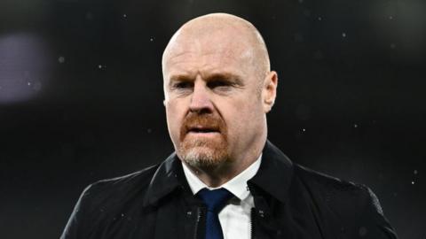 Everton boss Sean Dyche looks on before a game