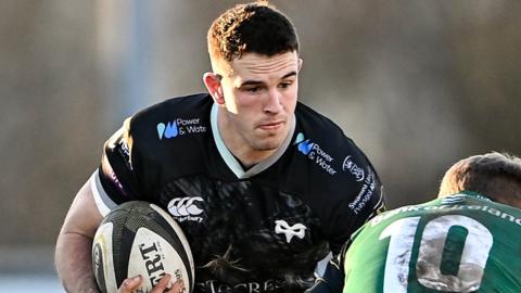 Owen Watkin attacks for Ospreys