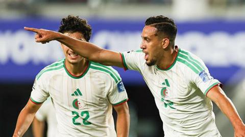 Algeria celebrate beating Jordan
